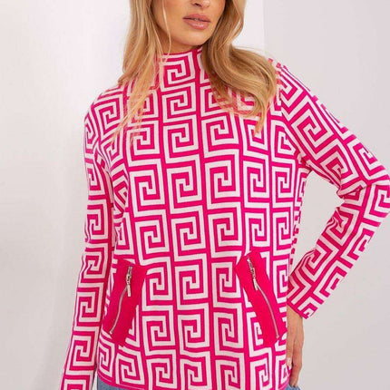 Trendy Geometric Patterned Women's Pullover Sweater