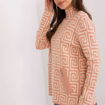 Trendy Geometric Patterned Women's Pullover Sweater - Très Elite