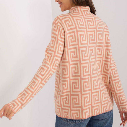 Trendy Geometric Patterned Women's Pullover Sweater - Très Elite