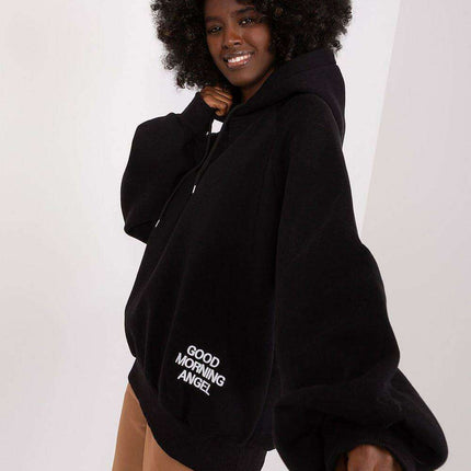 Trendy Graphic Print Hooded Sweatshirt for Women - Très Elite