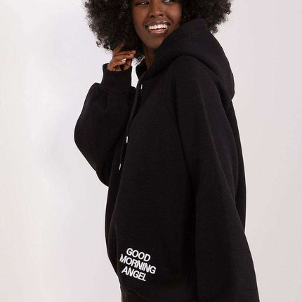 Trendy Graphic Print Hooded Sweatshirt for Women - Très Elite