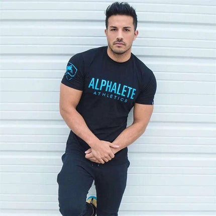 Trendy Graphic Print Muscle Tees for Men - Slim Fit Cotton Workout and Casual Shirts - Très Elite