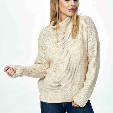 Trendy Half Turtleneck Cozy Knit Jumper - Très Elite