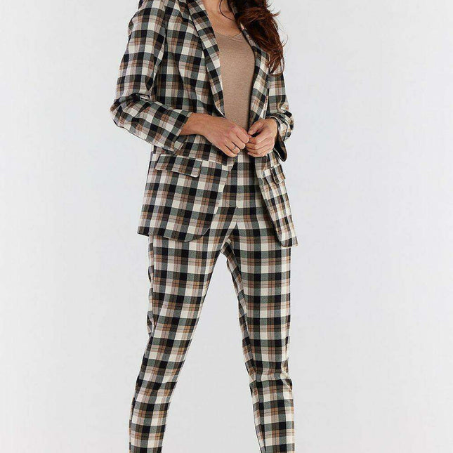 Trendy Handcrafted Checkered Urban Jacket
