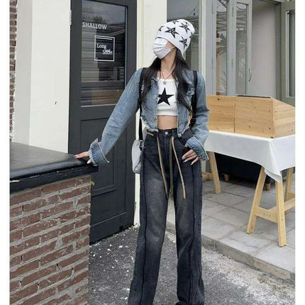 Trendy High Waist Split Trousers with Fringe Patchwork for Women - Très Elite