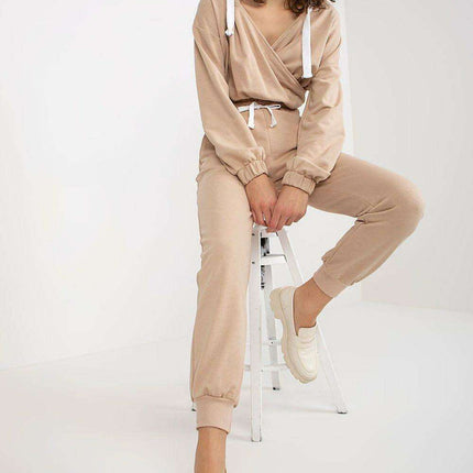 Trendy Hooded Sweatshirt and Trousers Lounge Set - Très Elite