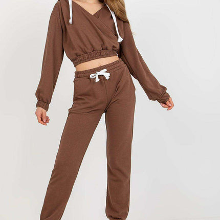 Trendy Hooded Sweatshirt and Trousers Lounge Set - Très Elite