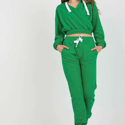 Trendy Hooded Sweatshirt and Trousers Lounge Set - Très Elite