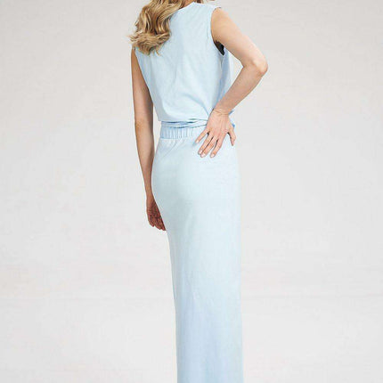 Trendy Knee-Length Cotton Skirt with Stylish Side Slit - Modern Maxi Essential - Très Elite