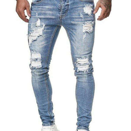 Trendy Men's Distressed Skinny Jeans for the Fashion-Forward Gentleman - Très Elite