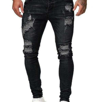 Trendy Men's Distressed Skinny Jeans for the Fashion-Forward Gentleman - Très Elite