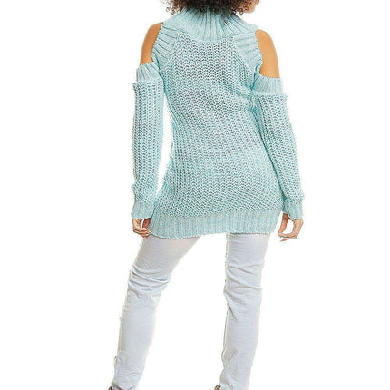 Trendy Off-Shoulder Maternity Knit Pullover - Très Elite