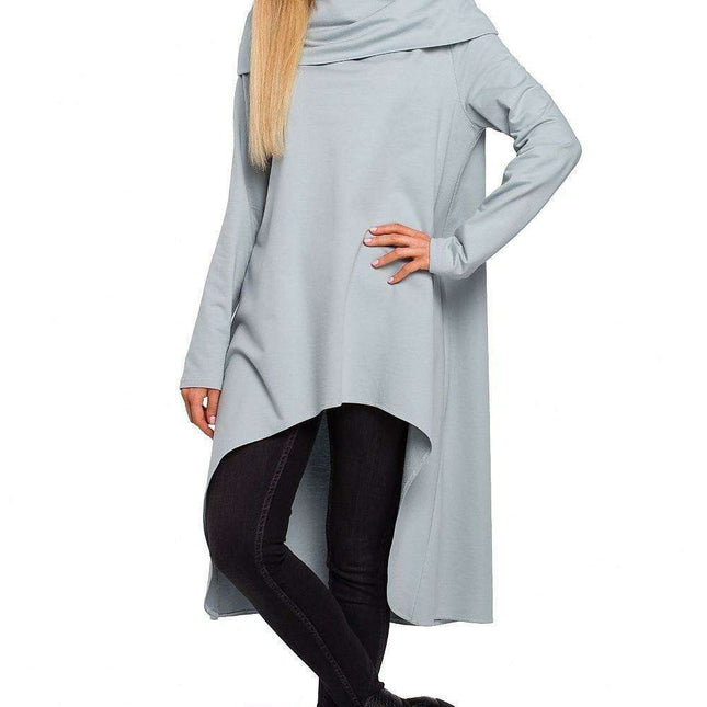 Trendy Oversized Collar Off-the-Shoulder Tunic for Effortless Chic Style - Très Elite