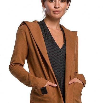 Trendy Oversized Hooded Cotton Jacket with Large Pockets - Made in Europe - Très Elite