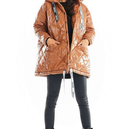 Trendy Oversized Quilted Hooded Jacket with Logo Tape - Très Elite