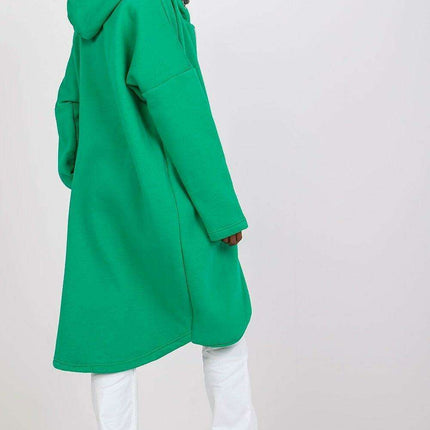 Trendy Parisian Longline Hoodie With Zip Details In Style - Très Elite
