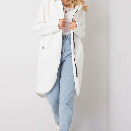 Trendy Parisian Longline Hoodie With Zip Details In Style - Très Elite