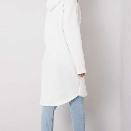 Trendy Parisian Longline Hoodie With Zip Details In Style - Très Elite
