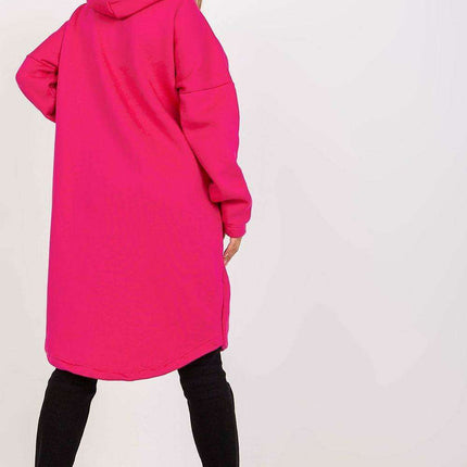Trendy Parisian Longline Hoodie With Zip Details In Style - Très Elite