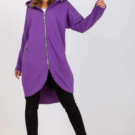 Trendy Parisian Longline Hoodie With Zip Details In Style - Très Elite