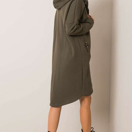 Trendy Parisian Longline Hoodie With Zip Details In Style - Très Elite