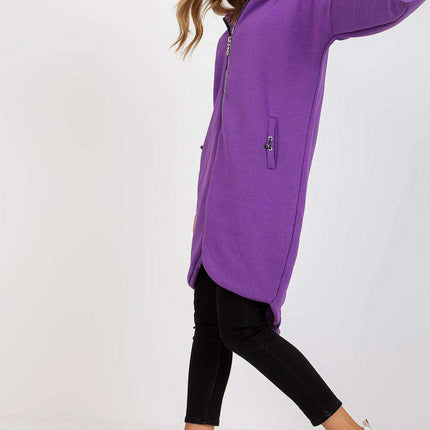 Trendy Parisian Longline Hoodie With Zip Details In Style - Très Elite