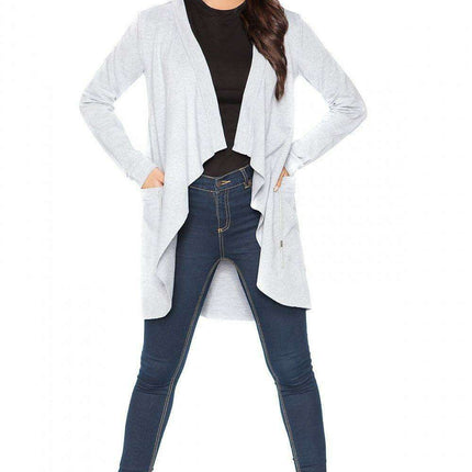 Trendy Raw Hem Knit Hoodie with Distinctive Features - Très Elite