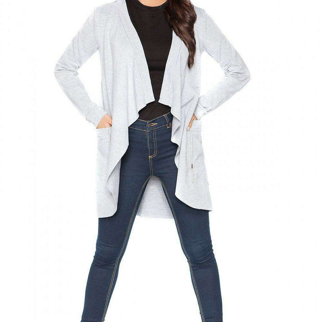 Trendy Raw Hem Knit Hoodie with Distinctive Features