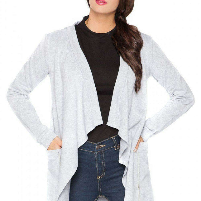 Trendy Raw Hem Knit Hoodie with Distinctive Features