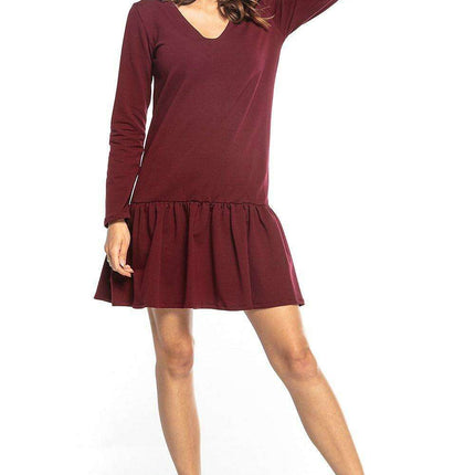 Trendy Sporty Midi Dress with Playful Frills