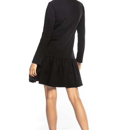 Trendy Sporty Midi Dress with Playful Frills - Très Elite