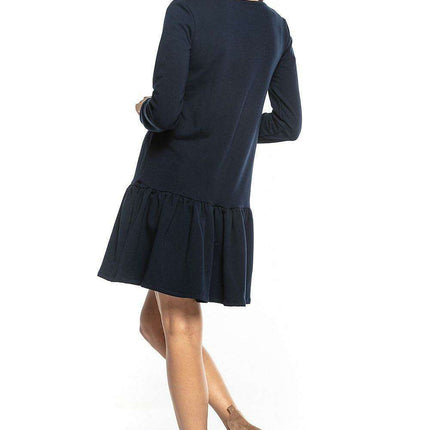 Trendy Sporty Midi Dress with Playful Frills - Très Elite