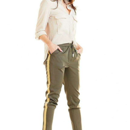 Trendy Striped Casual Trousers for Women - Très Elite