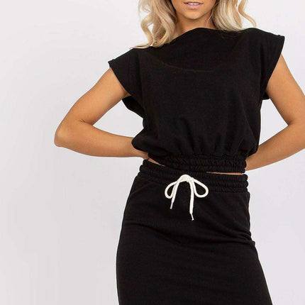 Trendy Summer Cotton Blend Top and Skirt Set - Très Elite
