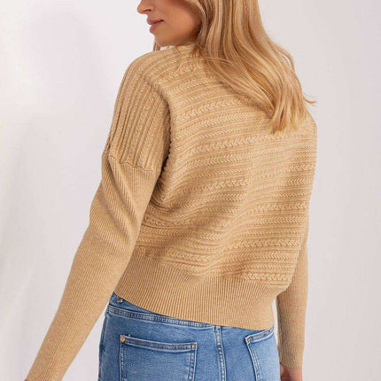 Trendy Textured Turtleneck Knit Sweater - Très Elite
