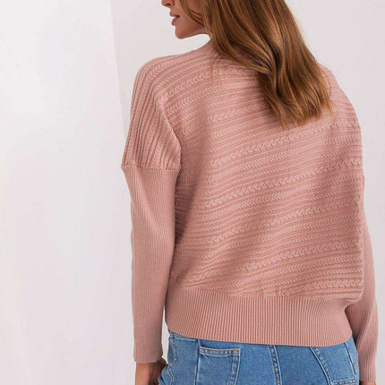 Trendy Textured Turtleneck Knit Sweater - Très Elite