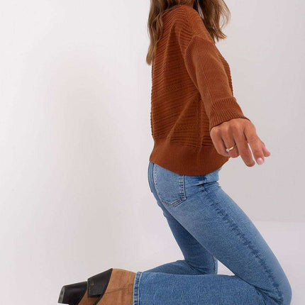 Trendy Textured Turtleneck Knit Sweater - Très Elite