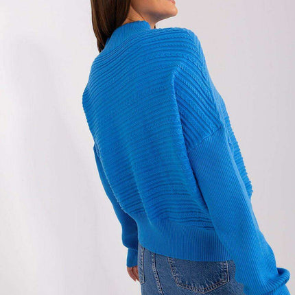 Trendy Textured Turtleneck Knit Sweater - Très Elite