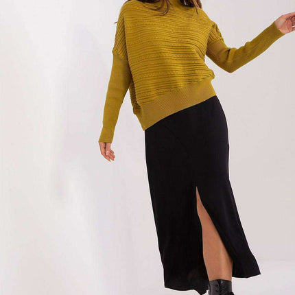 Trendy Textured Turtleneck Knit Sweater - Très Elite
