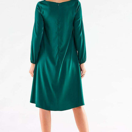 Trendy Trapeze Daydress with Comfy Elastic Sleeves - Très Elite