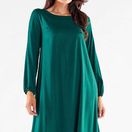 Trendy Trapeze Daydress with Comfy Elastic Sleeves - Très Elite