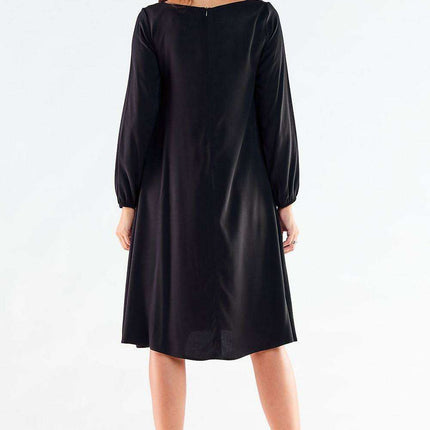 Trendy Trapeze Daydress with Comfy Elastic Sleeves - Très Elite