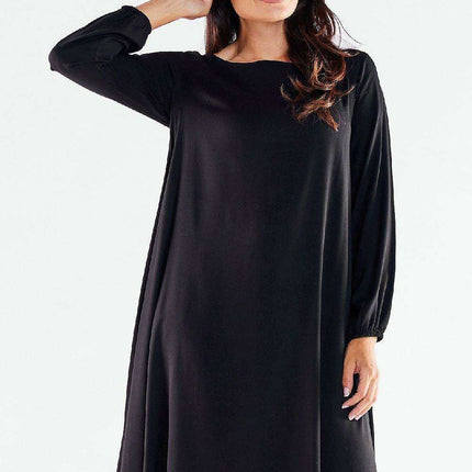 Trendy Trapeze Daydress with Comfy Elastic Sleeves - Très Elite