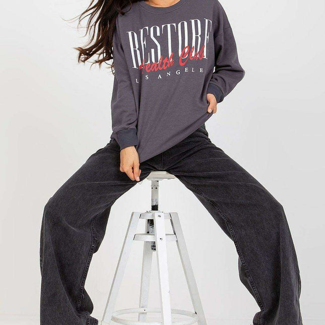 Trendy Tucked-In Cotton Blend Sweatshirt for Effortless Style