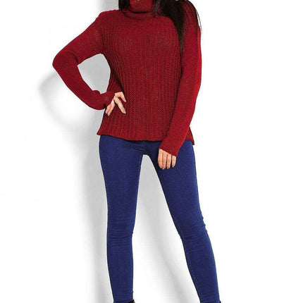 Trendy Turtleneck Peekaboo Knit Sweater - Très Elite