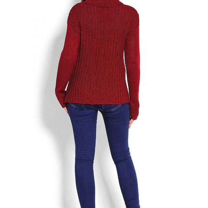 Trendy Turtleneck Peekaboo Knit Sweater - Très Elite