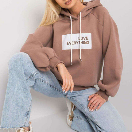 Trendy Women's Hooded Sweatshirt with Front Graphic - Très Elite