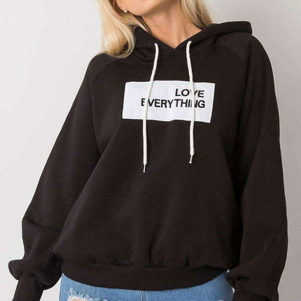 Trendy Women's Hooded Sweatshirt with Front Graphic - Très Elite