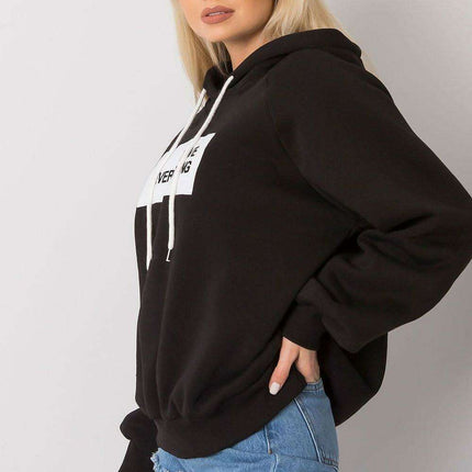 Trendy Women's Hooded Sweatshirt with Front Graphic - Très Elite