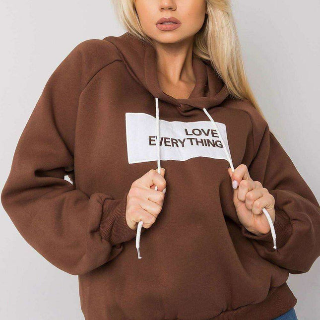 Trendy Women's Hooded Sweatshirt with Front Graphic